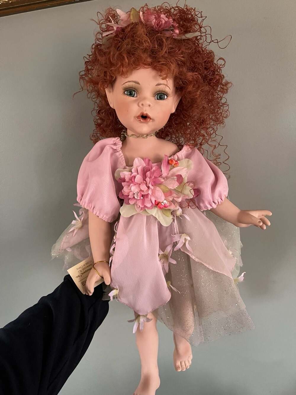 Vintage Show-Stoppers Petunia Porcelain Fairy Doll 22-inch Red Hair